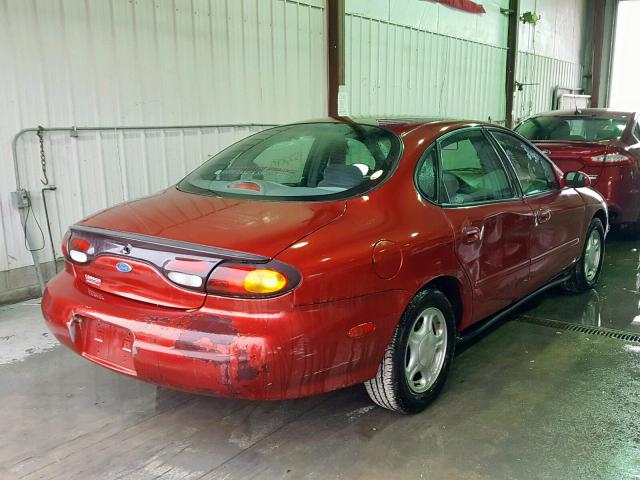 1FALP52U3VA141142 - 1997 FORD TAURUS GL RED photo 4