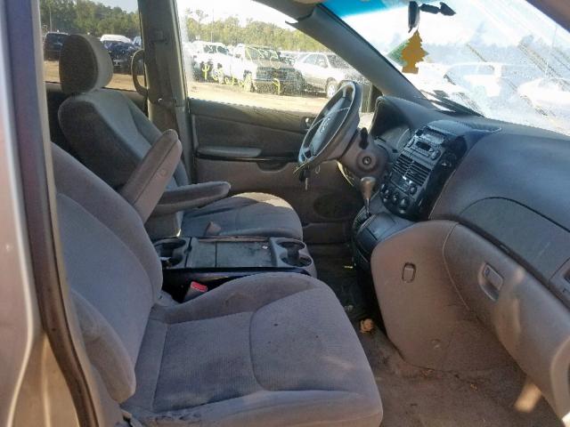 5TDZA23C74S155959 - 2004 TOYOTA SIENNA CE TAN photo 5