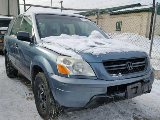 2HKYF18115H526393 - 2005 HONDA PILOT LX BLUE photo 1