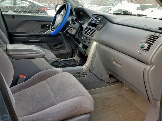 2HKYF18115H526393 - 2005 HONDA PILOT LX BLUE photo 5