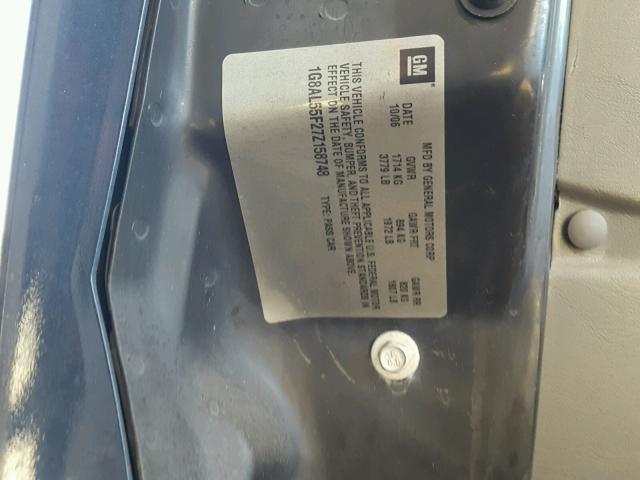 1G8AL55F27Z158748 - 2007 SATURN ION LEVEL BLUE photo 10