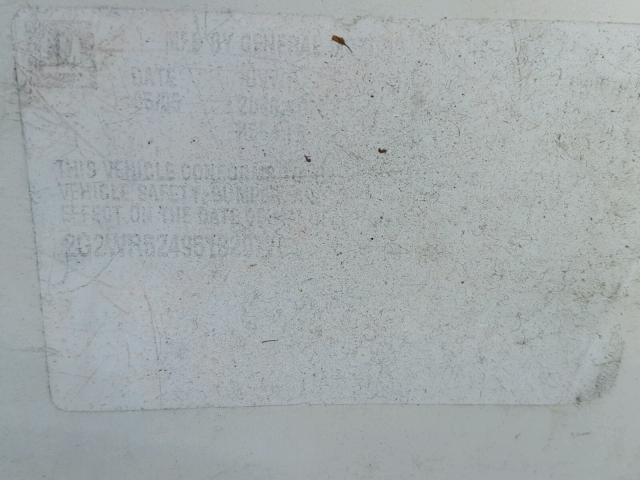 2G2WR524951329776 - 2005 PONTIAC GRAND PRIX WHITE photo 10