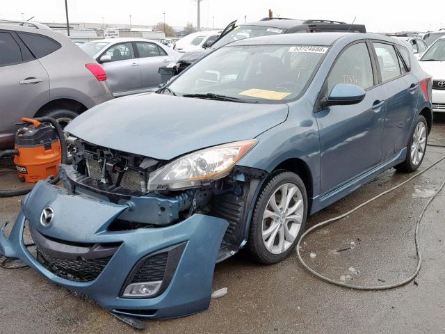 JM1BL1K57B1367425 - 2011 MAZDA 3 S BLUE photo 2