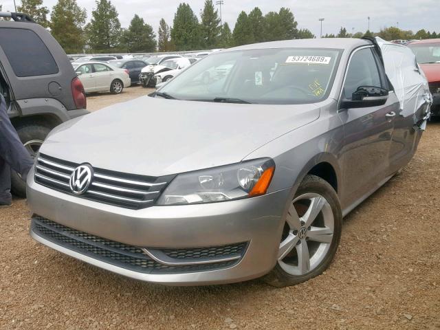 1VWBP7A32CC104933 - 2012 VOLKSWAGEN PASSAT SE GRAY photo 2