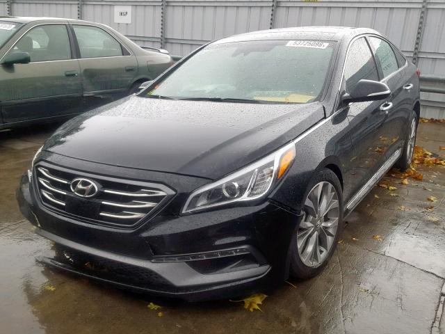 5NPE34AB3HH504206 - 2017 HYUNDAI SONATA SPO BLACK photo 2