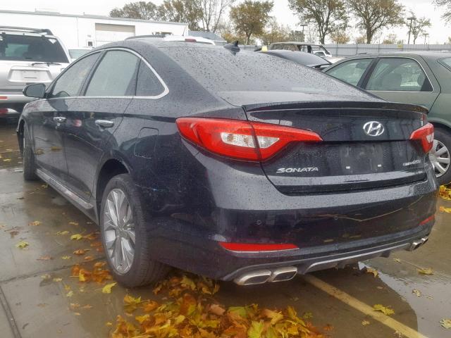 5NPE34AB3HH504206 - 2017 HYUNDAI SONATA SPO BLACK photo 3