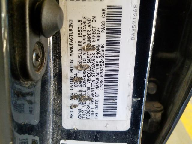 5Y2SL63835Z430306 - 2005 PONTIAC VIBE BLACK photo 10