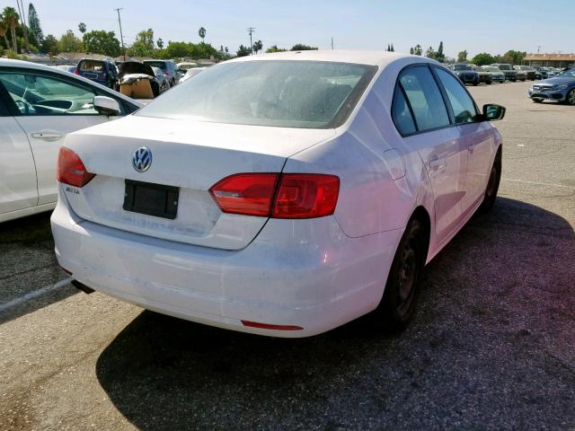 3VW2K7AJ4BM090236 - 2011 VOLKSWAGEN JETTA BASE თეთრი ფოტო 4