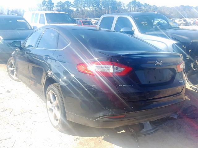 3FA6P0HD9ER329113 - 2014 FORD FUSION SE BLACK photo 3