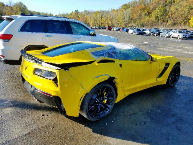 1G1YU2D69F5606726 - 2015 CHEVROLET CORVETTE Z YELLOW photo 4