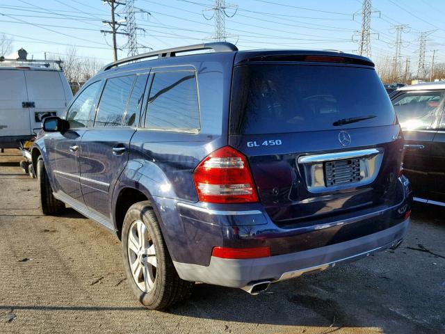 4JGBF71E07A168568 - 2007 MERCEDES-BENZ GL 450 4MA BLUE photo 3