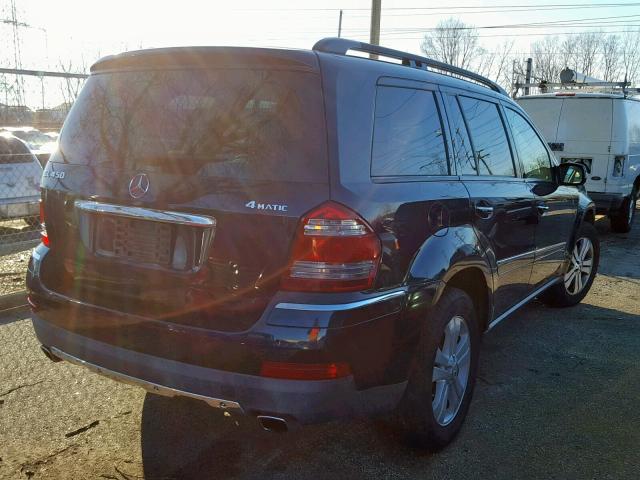 4JGBF71E07A168568 - 2007 MERCEDES-BENZ GL 450 4MA BLUE photo 4