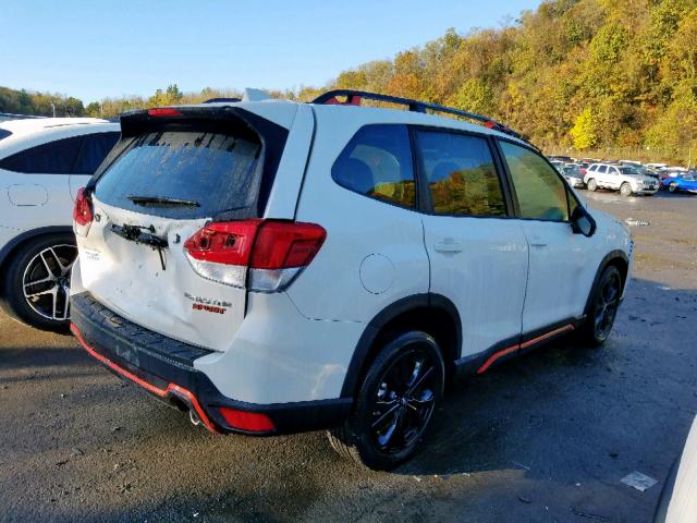 JF2SKAPC6KH564170 - 2019 SUBARU FORESTER S WHITE photo 4