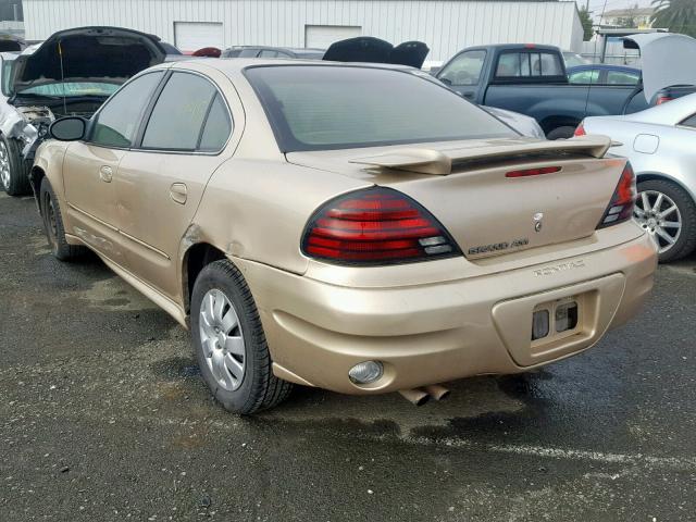 1G2NF52E53M511456 - 2003 PONTIAC GRAND AM S GOLD photo 3