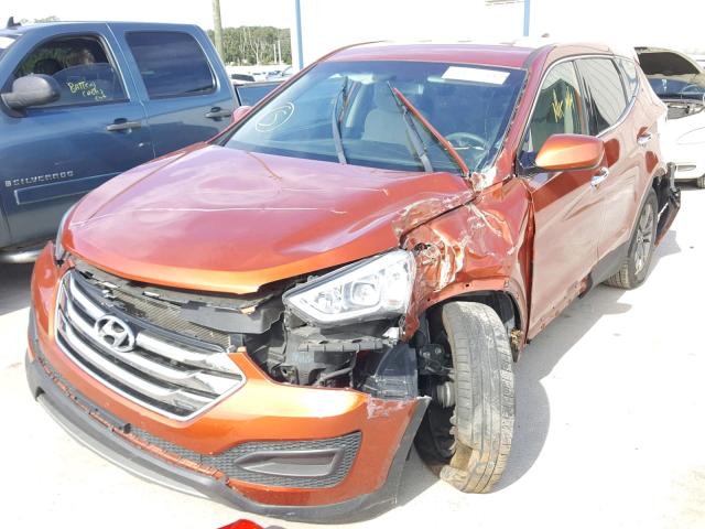 5XYZT3LB6FG235227 - 2015 HYUNDAI SANTA FE S ORANGE photo 2