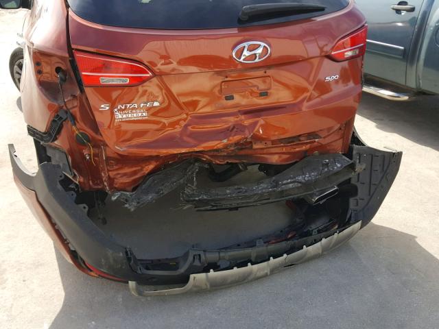 5XYZT3LB6FG235227 - 2015 HYUNDAI SANTA FE S ORANGE photo 9