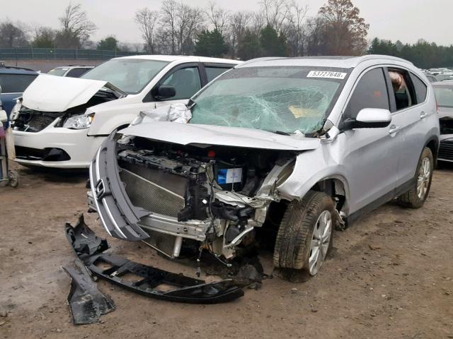 2HKRM4H7XDH647910 - 2013 HONDA CR-V EXL SILVER photo 2