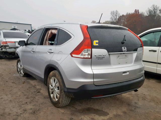 2HKRM4H7XDH647910 - 2013 HONDA CR-V EXL SILVER photo 3