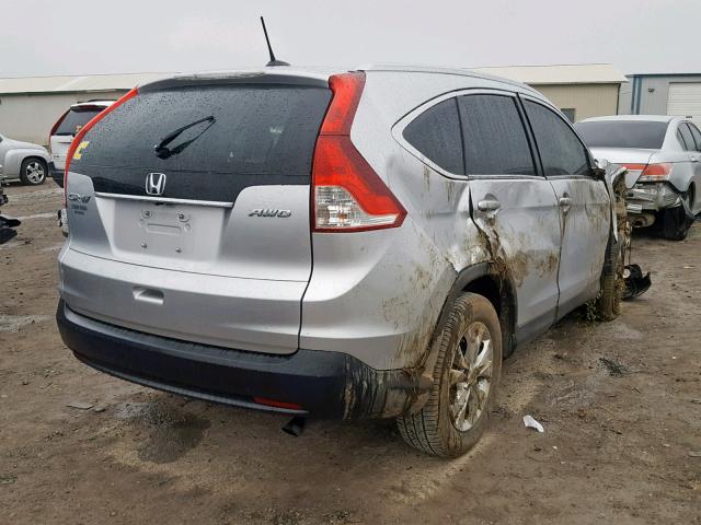 2HKRM4H7XDH647910 - 2013 HONDA CR-V EXL SILVER photo 4