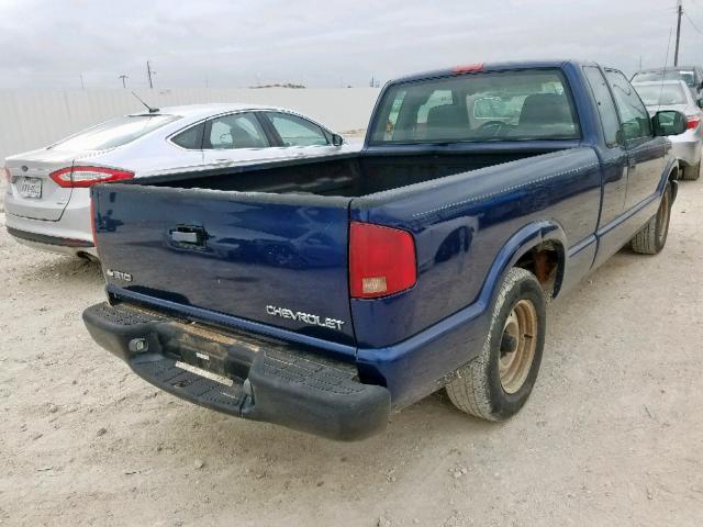 1GCCS19H338268729 - 2003 CHEVROLET S TRUCK S1 BLUE photo 4