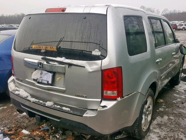 5FNYF4H73CB003653 - 2012 HONDA PILOT EXLN SILVER photo 4