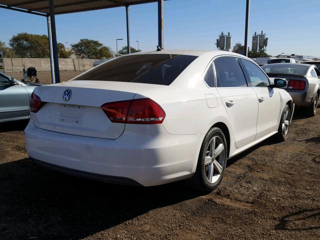 1VWBP7A33CC037629 - 2012 VOLKSWAGEN PASSAT SE WHITE photo 4