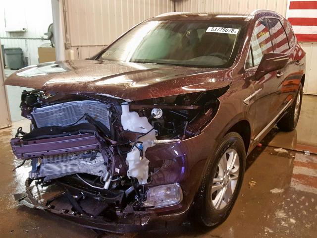 5GAEVAKW8JJ161143 - 2018 BUICK ENCLAVE ES MAROON photo 2