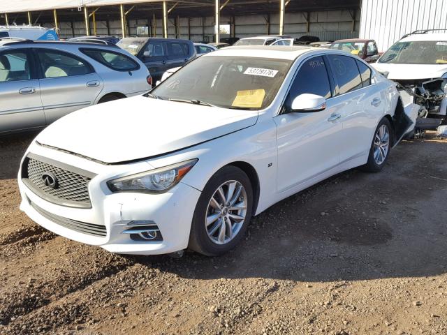 JN1BV7AP6EM692427 - 2014 INFINITI Q50 BASE WHITE photo 2