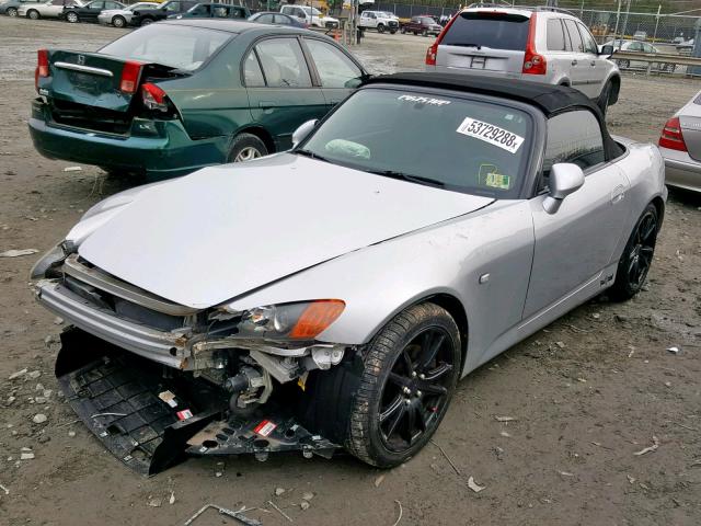 JHMAP21485S006295 - 2005 HONDA S2000 SILVER photo 2