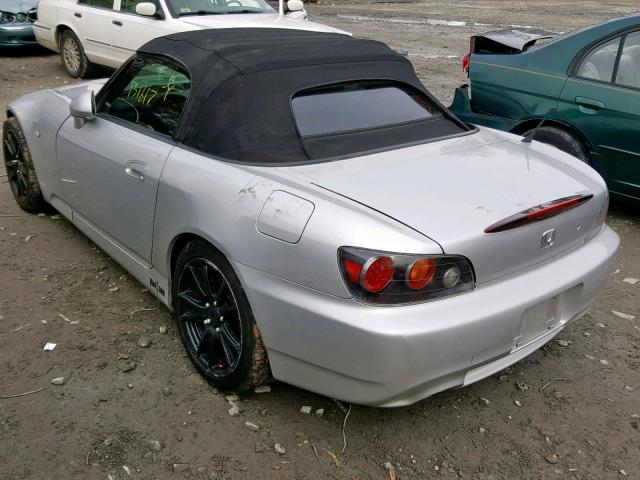 JHMAP21485S006295 - 2005 HONDA S2000 SILVER photo 3