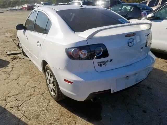 JM1BK32F871648583 - 2007 MAZDA 3 I WHITE photo 3