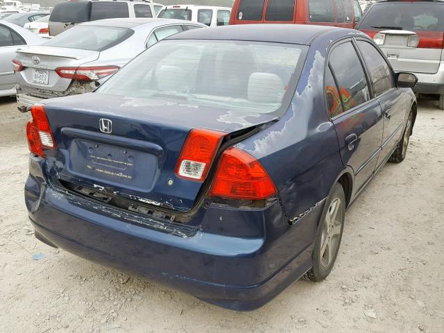 2HGES26754H502196 - 2004 HONDA CIVIC EX BLUE photo 4