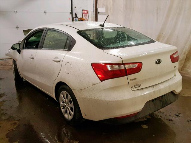 KNADM4A31G6695079 - 2016 KIA RIO LX WHITE photo 3