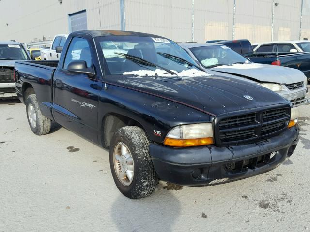 1B7FL26X6YS500150 - 2000 DODGE DAKOTA BLACK photo 1