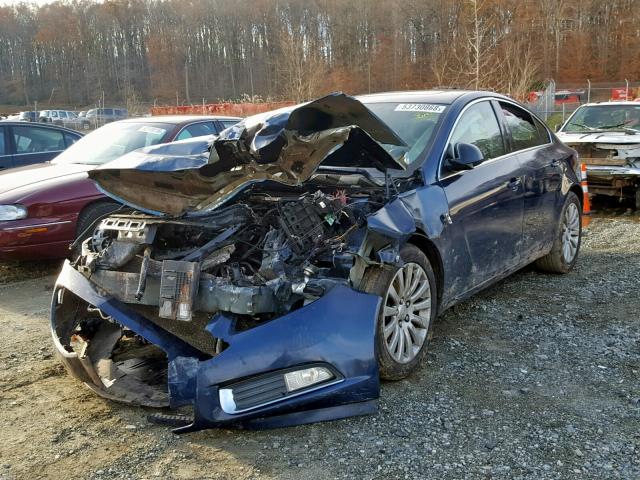 W04GT5GC7B1067950 - 2011 BUICK REGAL CXL BLUE photo 2