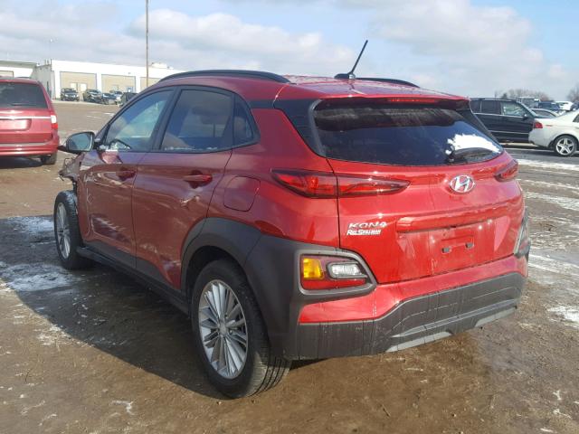 KM8K22AA8JU071037 - 2018 HYUNDAI KONA SEL MAROON photo 3