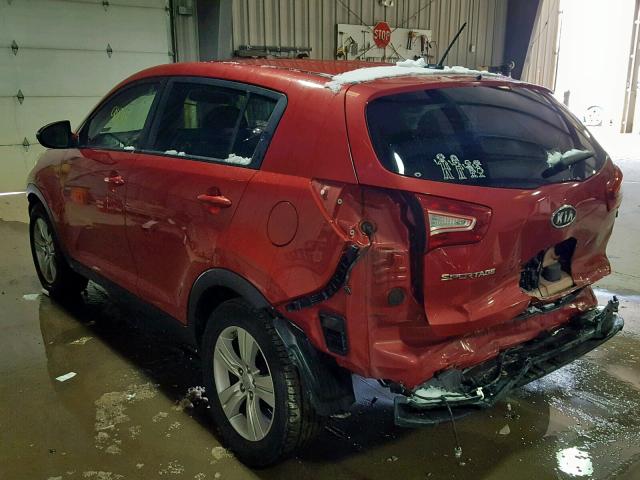 KNDPB3A22C7194200 - 2012 KIA SPORTAGE B RED photo 3