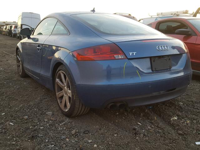 TRUHF38JX91017286 - 2009 AUDI TT BLUE photo 3