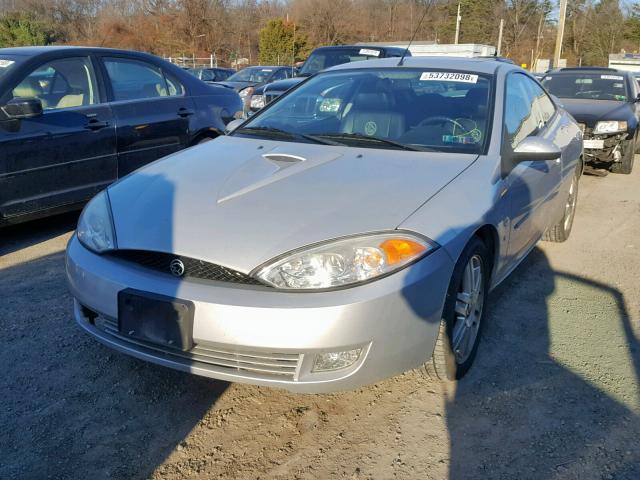 1ZWHT61L825617599 - 2002 MERCURY COUGAR V6 SILVER photo 2