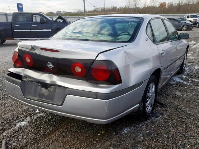 2G1WF52E549330302 - 2004 CHEVROLET IMPALA SILVER photo 4