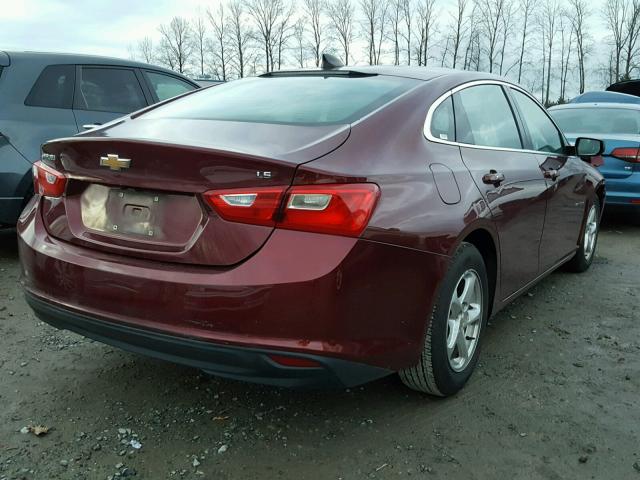 1G1ZB5ST6GF256617 - 2016 CHEVROLET MALIBU LS 栗色 照片 4