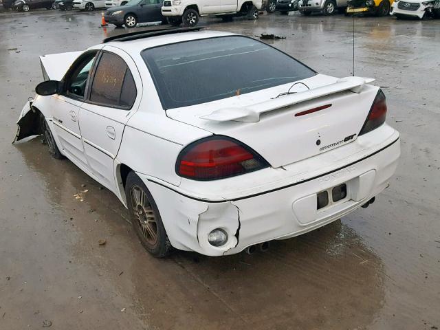 1G2NV52E72M642647 - 2002 PONTIAC GRAND AM G WHITE photo 3