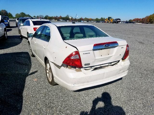 3FAHP0JA0AR406325 - 2010 FORD FUSION SEL WHITE photo 3