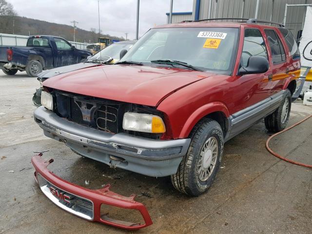 1GKDT13W5V2556383 - 1997 GMC JIMMY MAROON photo 2