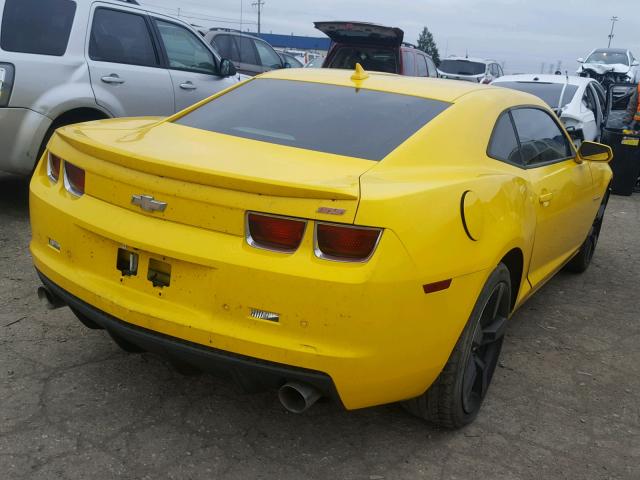 2G1FK1EJ4C9194191 - 2012 CHEVROLET CAMARO 2SS YELLOW photo 4