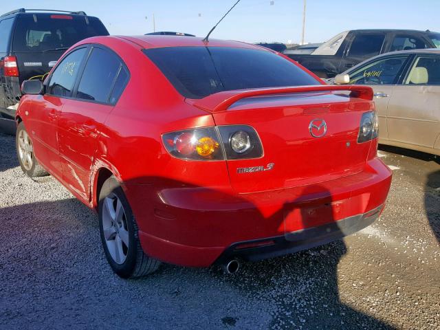 JM1BK323951252195 - 2005 MAZDA 3 S RED photo 3