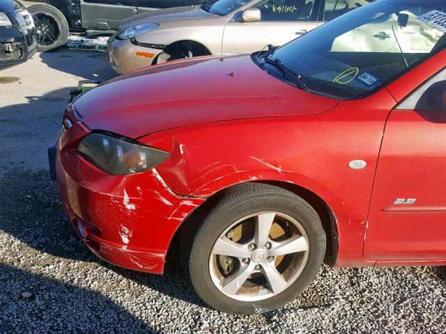 JM1BK323951252195 - 2005 MAZDA 3 S RED photo 9