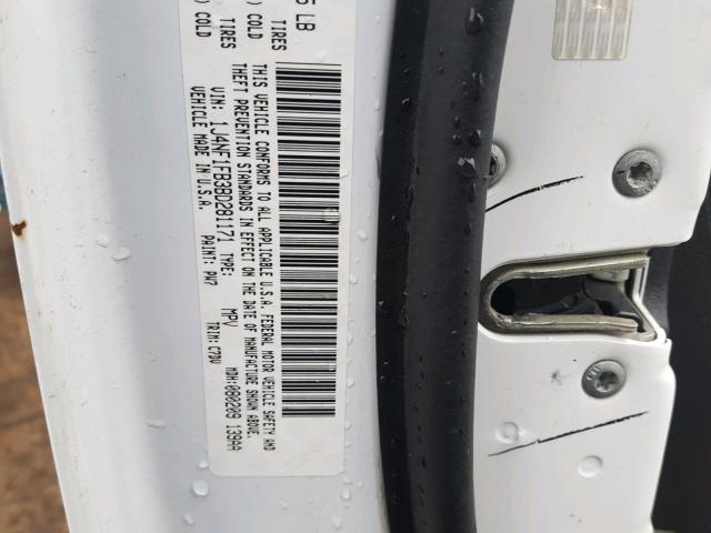 1J4NF1FB3BD281171 - 2011 JEEP COMPASS SP თეთრი ფოტო 10