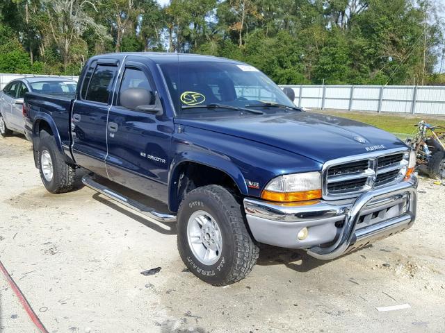 1B7GG2AN5YS666562 - 2000 DODGE DAKOTA QUA BLUE photo 1