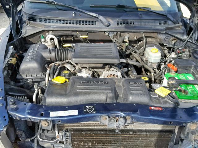 1B7GG2AN5YS666562 - 2000 DODGE DAKOTA QUA BLUE photo 7